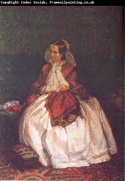 Adolph von Menzel Portrait of Frau Maercker